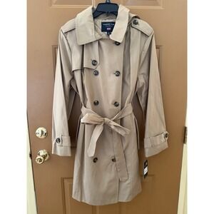 Women's London Fog Khaki Classic Trench Coat Size XXL NWT